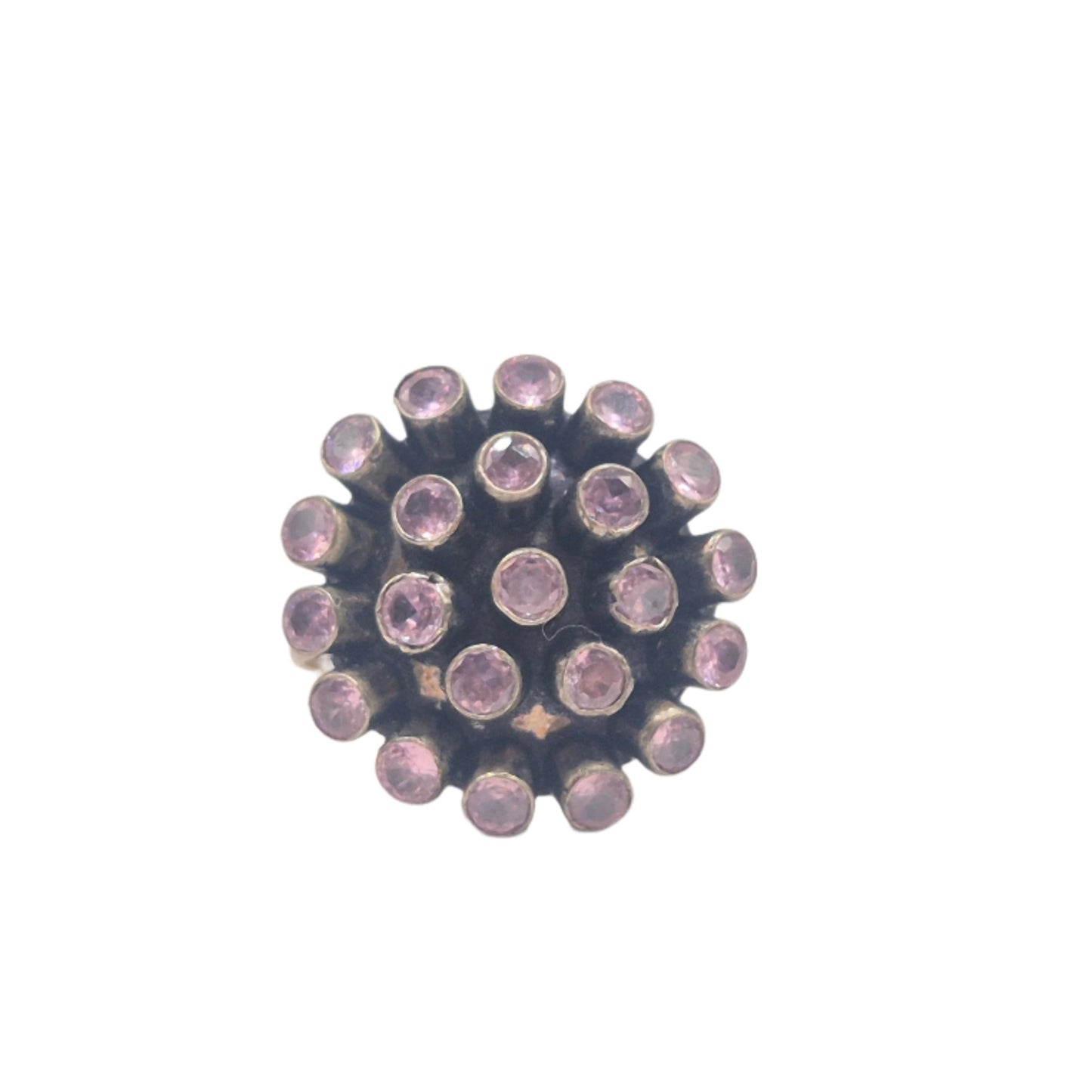 Pretty pink semi-precious stones in German Silver