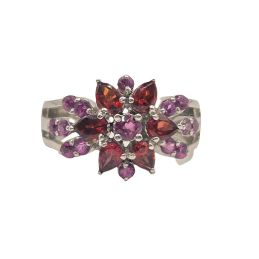 Pink Rhodolite Garnets and Red Garnets in 925 Silver