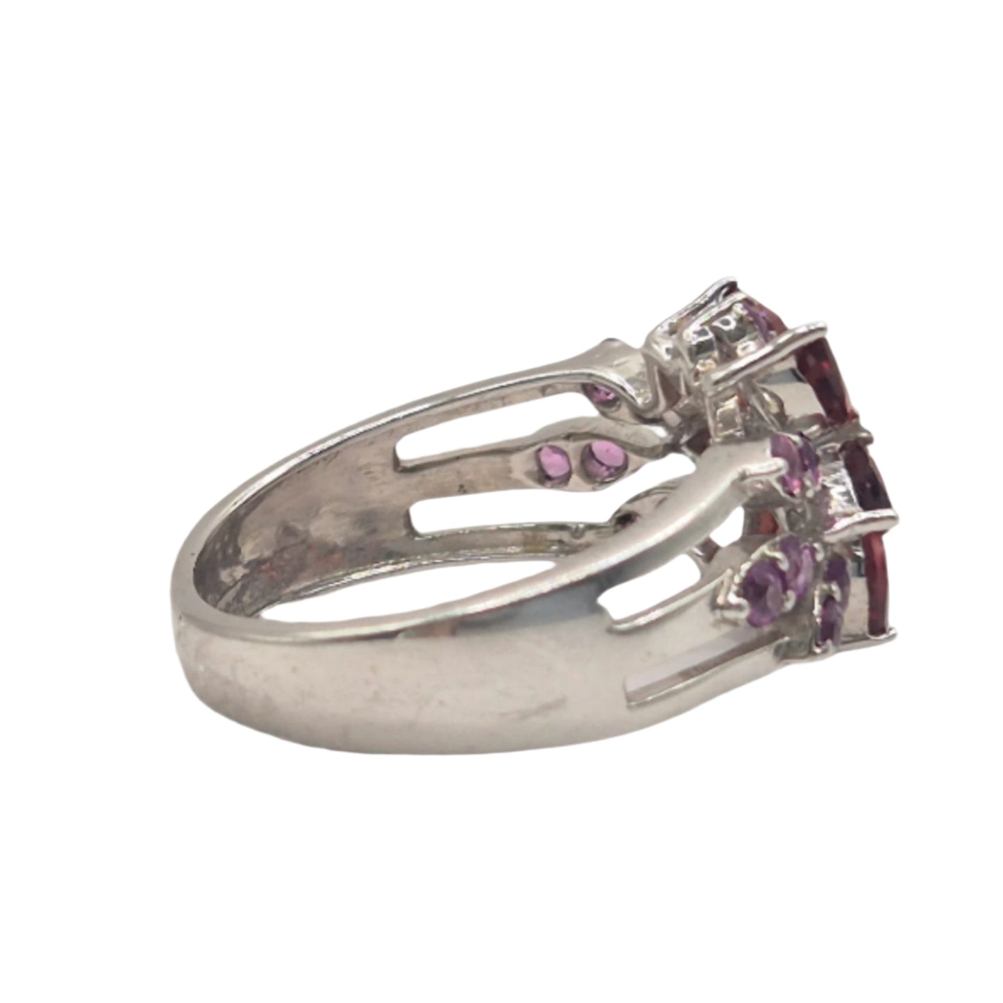 Pink Rhodolite Garnets and Red Garnets in 925 Silver