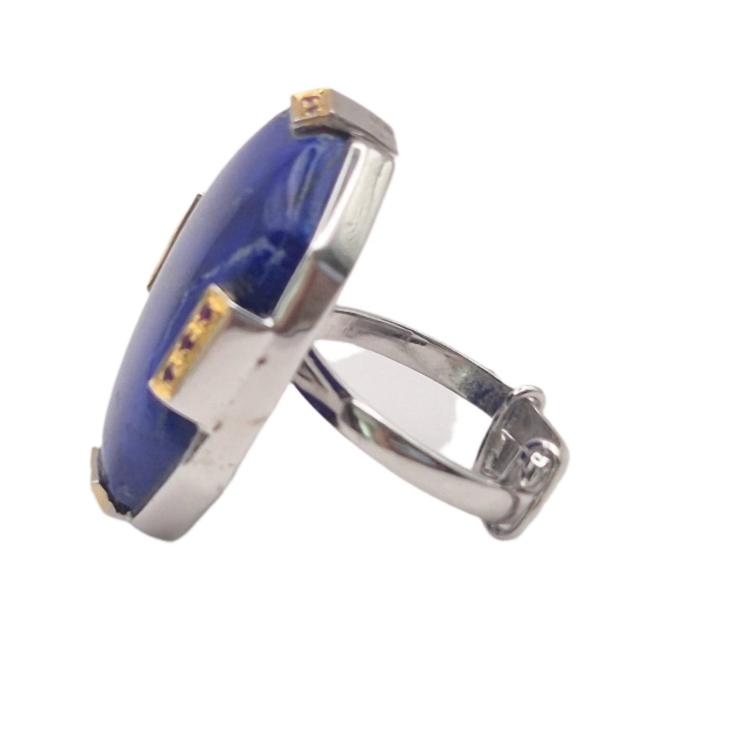 Lapiz and Rubies in 925 Silver