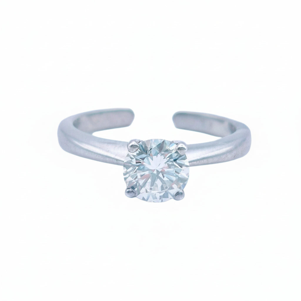 Lab Grown Diamond Solitaire Ring in 925 Silver