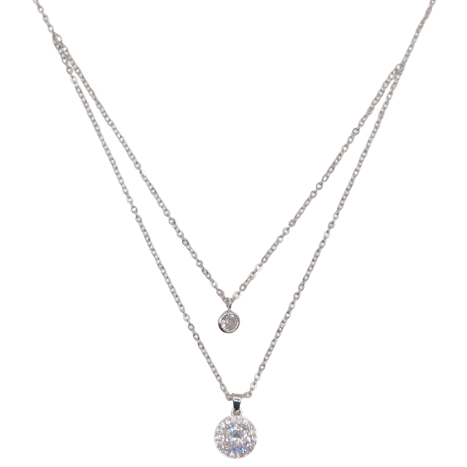 Stainless Steel double chain pendant