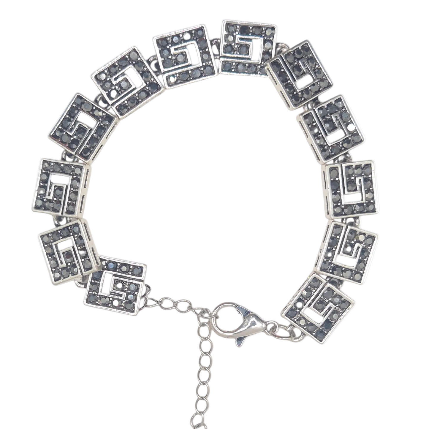 Square Marcasite in brass