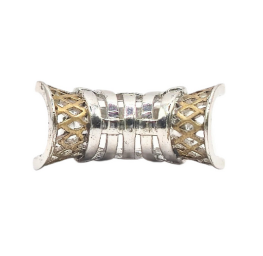 Dual tone 925 Silver Ring