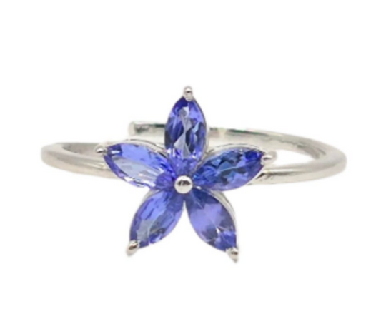 Natural Tanzanite Marquise in 925 Silver