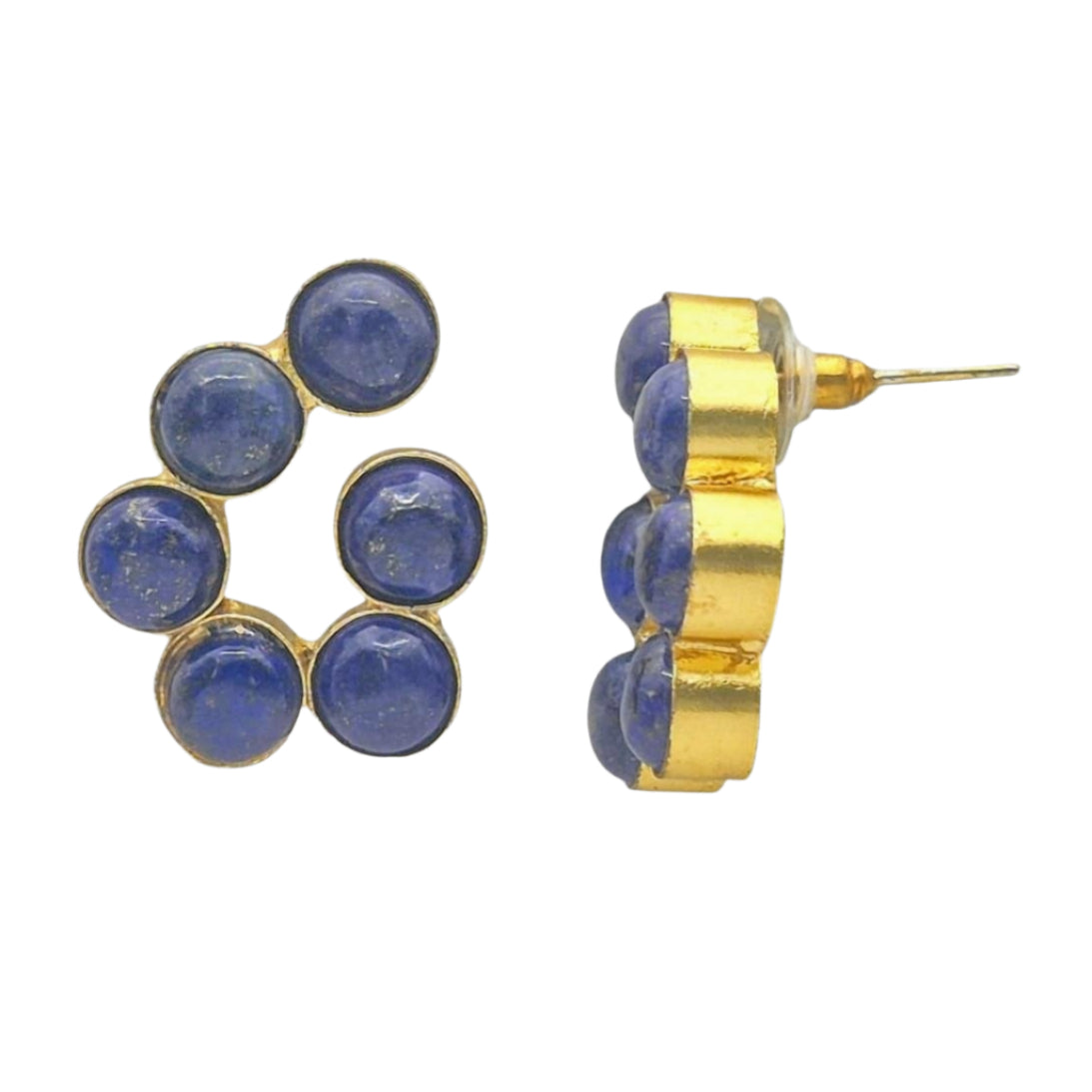 Natural Blue Lapiz Lazuli set in Brass
