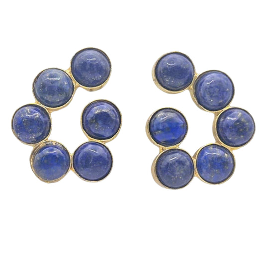 Natural Blue Lapiz Lazuli set in Brass