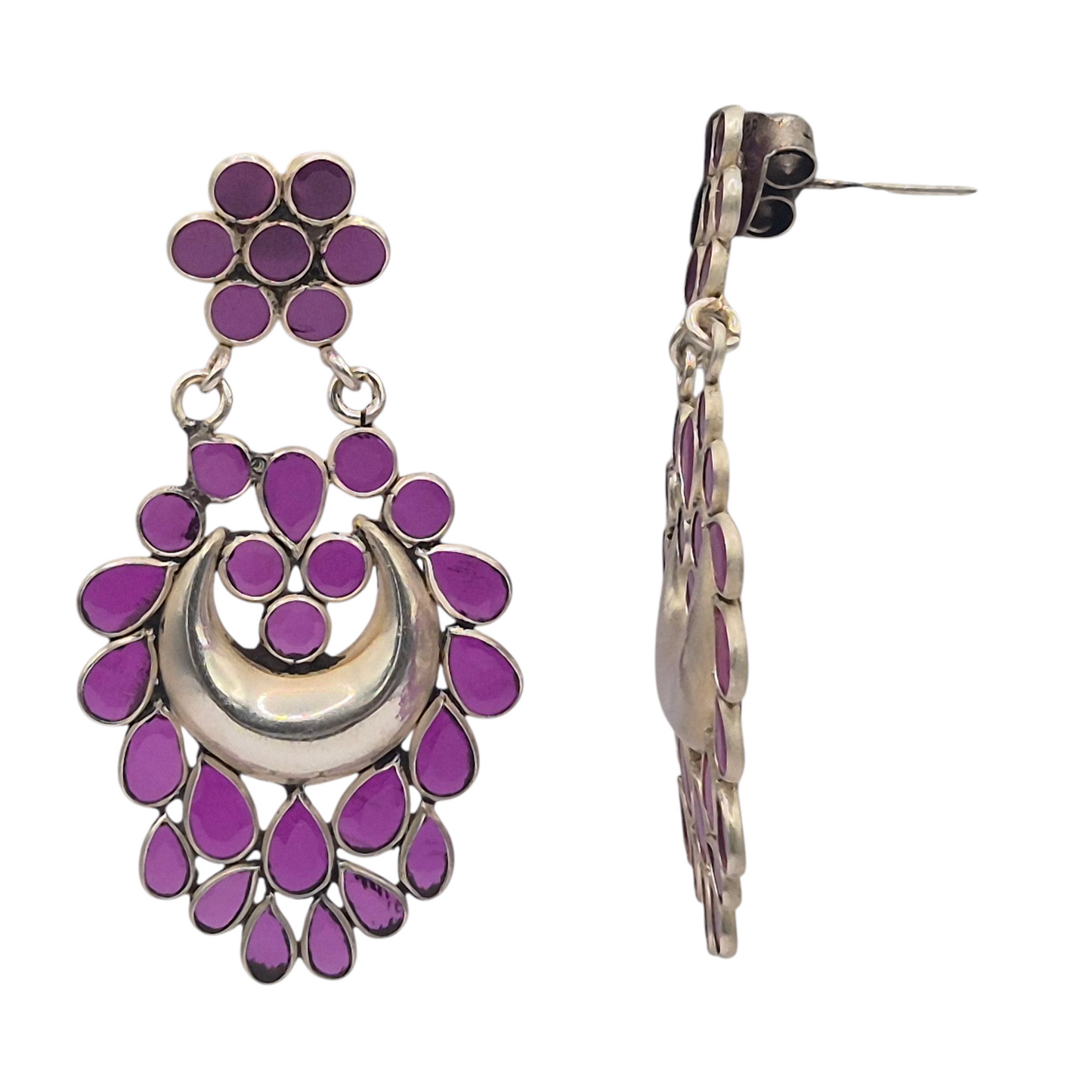 Vibrant Pink Rubies set in 925 Silver, in a traditional semi formal style