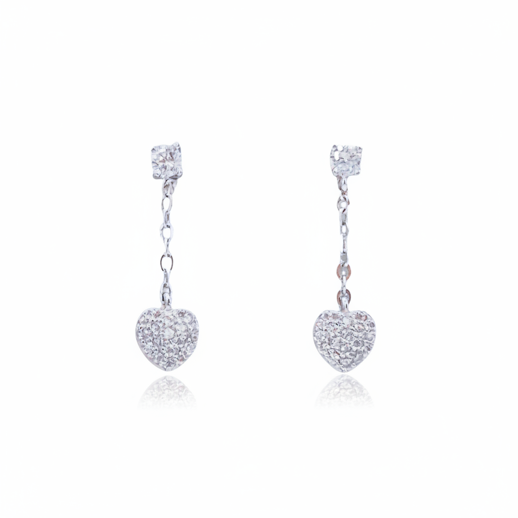 Heart Danglers in 925 Silver