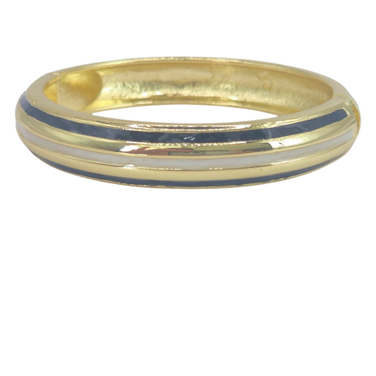 Black and White enamel Bangle