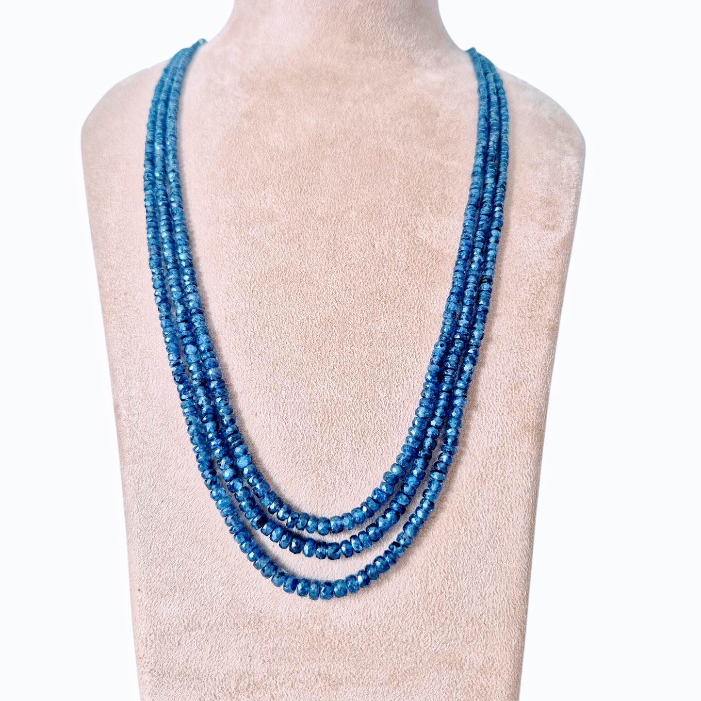 Natural Royal blue sapphire gemstone necklace, elite and elegant