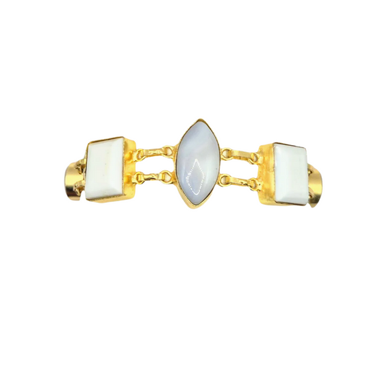 White Hydro with Iolite bracelet