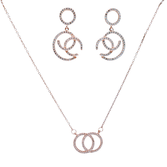 Elite earrings made with Cubic zirconia in Pink Plating