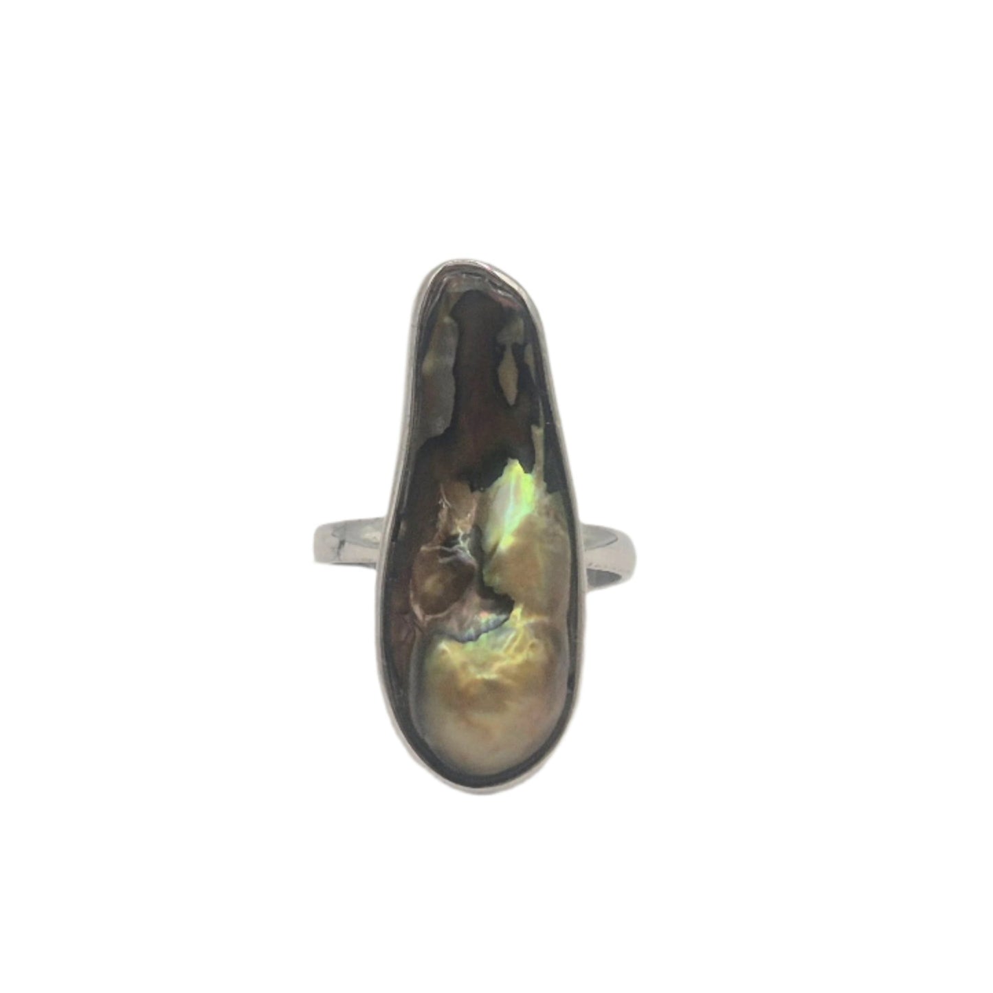 Natural Gold Pearl in German Silver