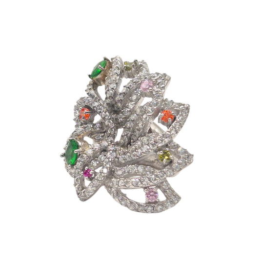 Multi-color Cubic Zirconias in 925 Silver