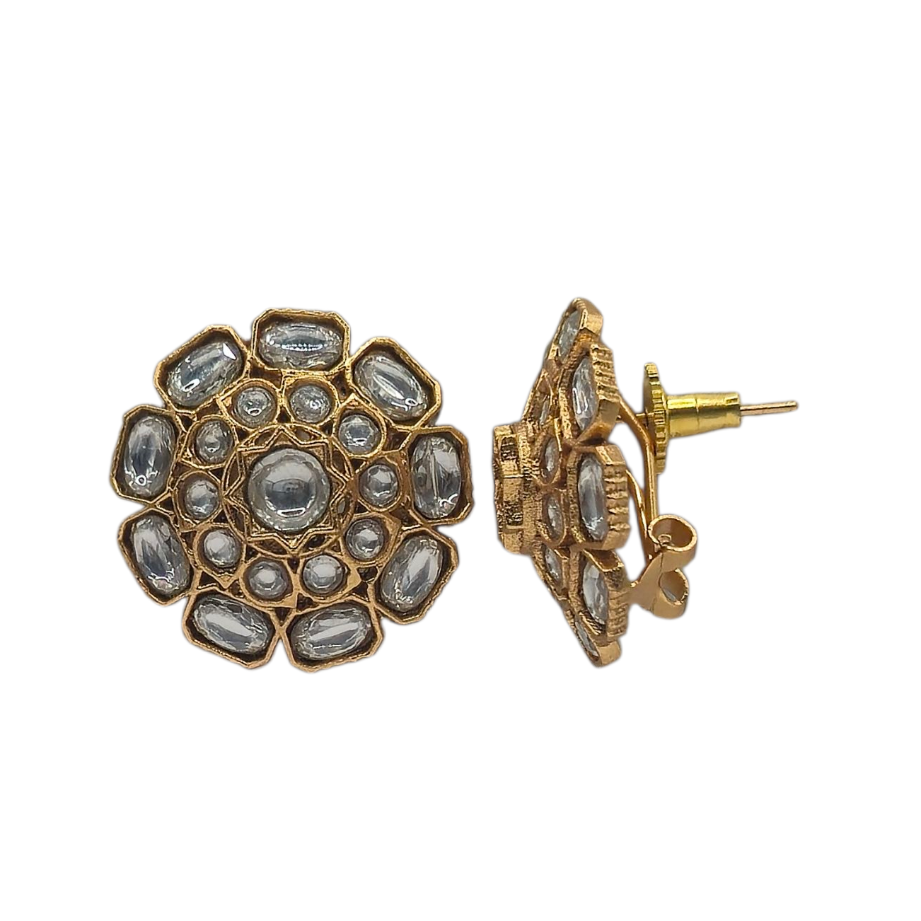 White kundan Jadau Studs
