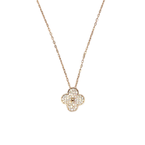 Stainless steel chain with pendant with pink plating