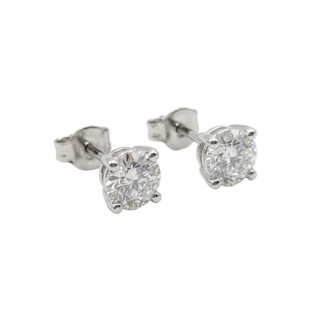 4mm Lab Grown Diamond Stud Earrings in 925 Sterling Silver