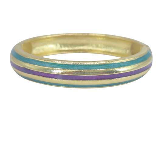 Aqua and Purple enamel Bangle