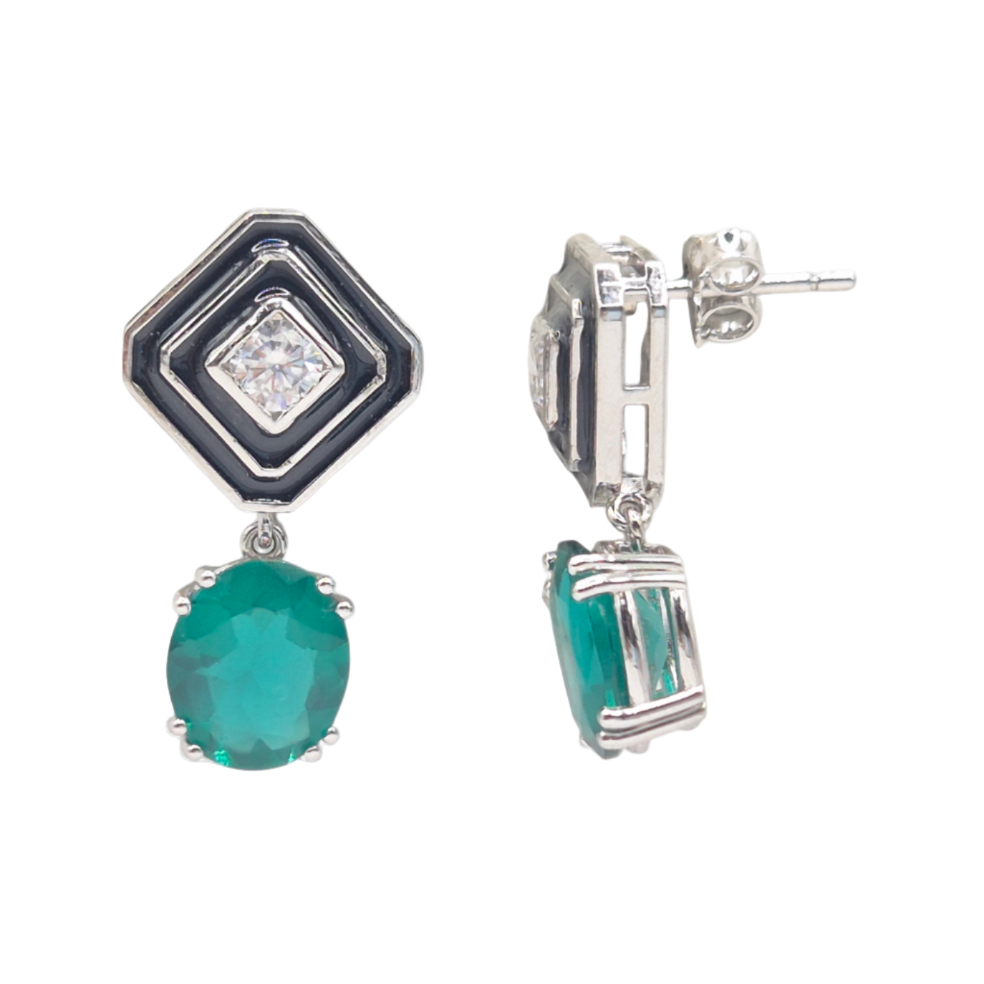 Green Hydros with Cubic Zirconia in 925 Silver