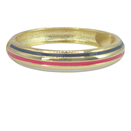 Black, Red and White enamel Bangle