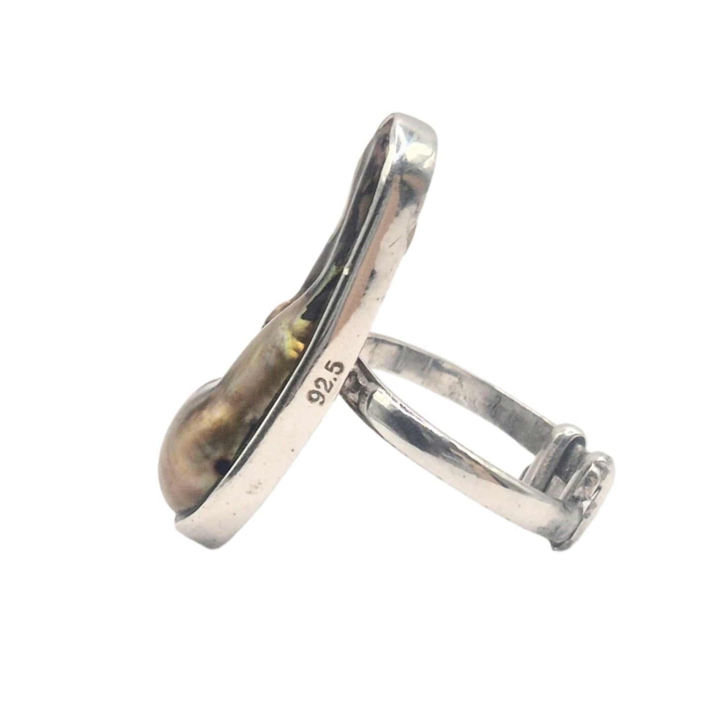 Natural Gold Pearl in German Silver