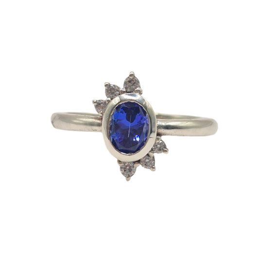 Tanzanite and Cubic Zirconias in 925 Silver