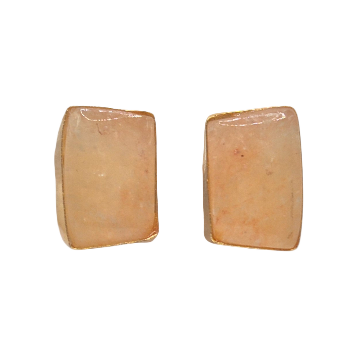Orange Aventurino Studs