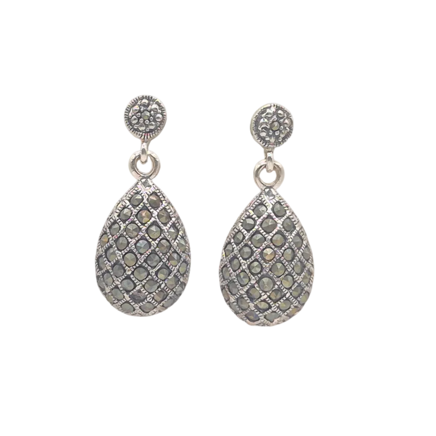 Marcasite Drops in 925 silver