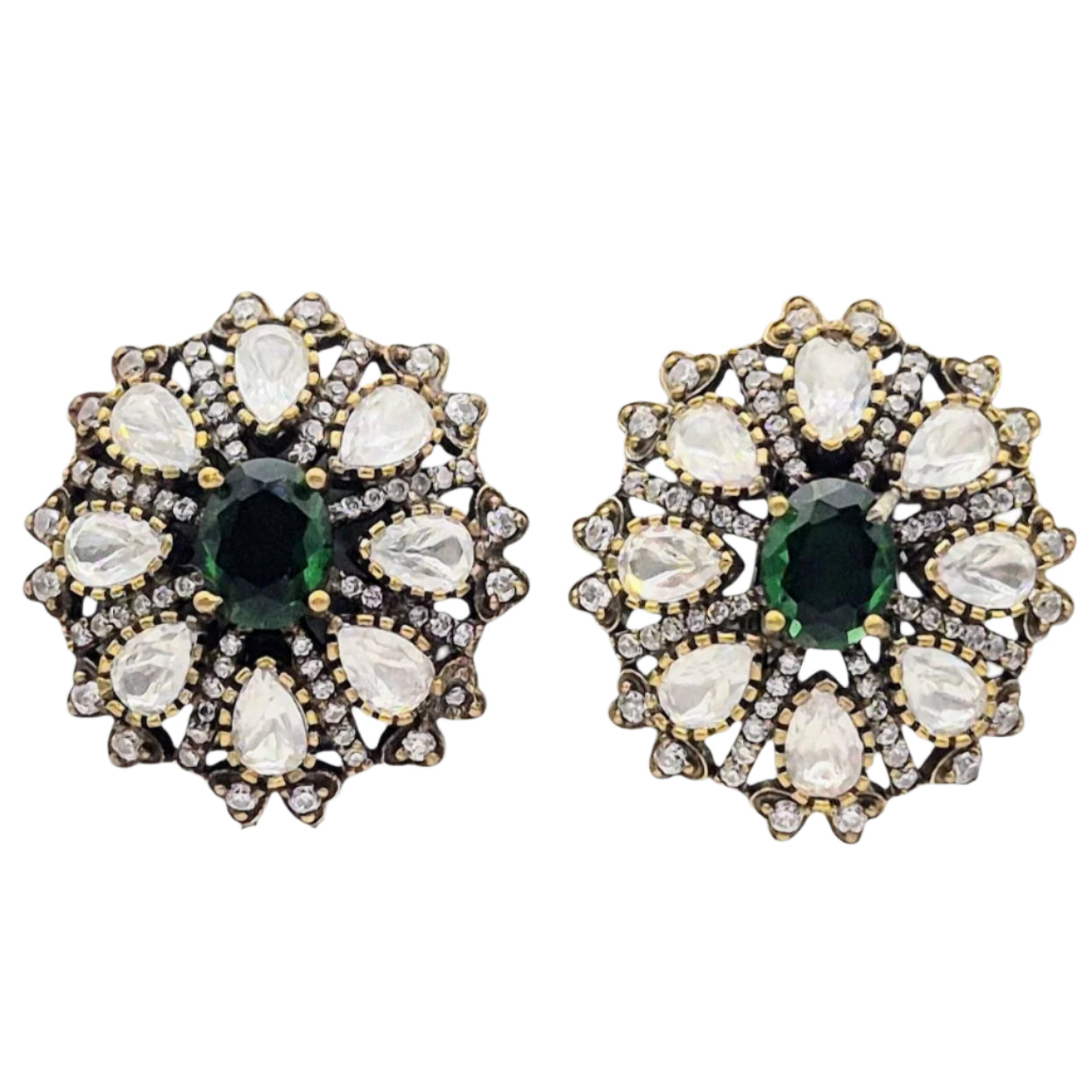 Green Moissanite Stud