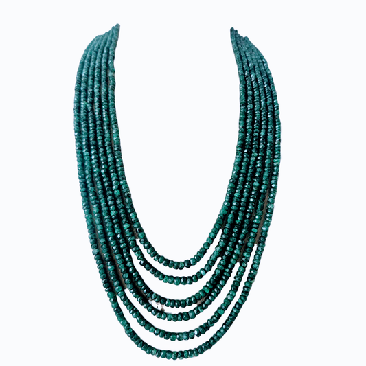 Royal green Natural Emerald gemstone necklace