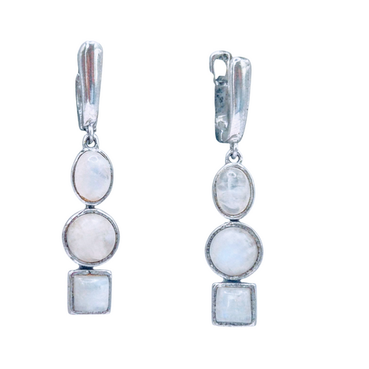 Scintillating Moonstones set in 925 Silver