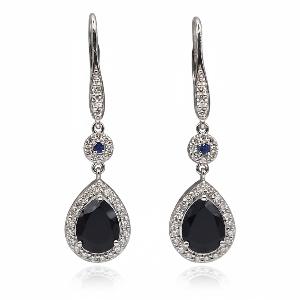 Blue & Black Hydros with Lab Grown Diamonds in 925 Silver