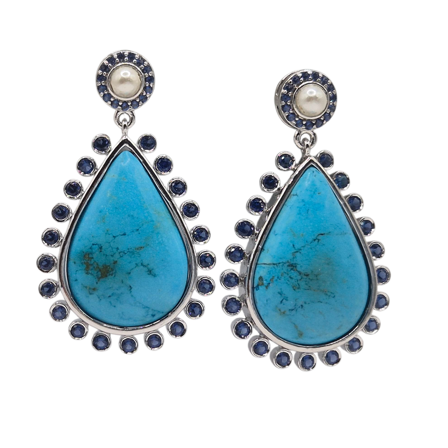 Natural Turquoise Gemstone in Silver