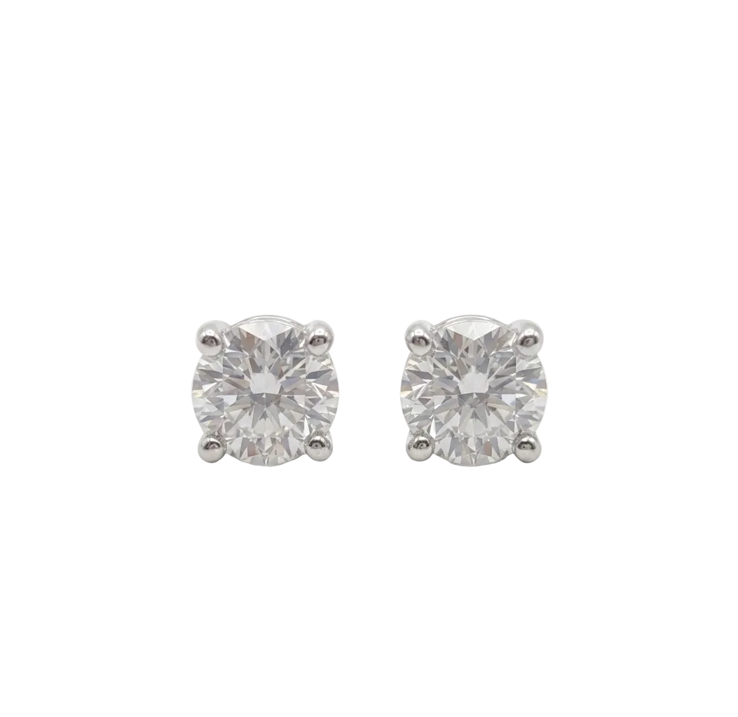 4mm Lab Grown Diamond Stud Earrings in 925 Sterling Silver
