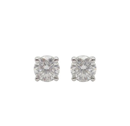 4mm Lab Grown Diamond Stud Earrings in 925 Sterling Silver