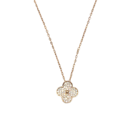 Stainless steel chain with pendant with pink plating