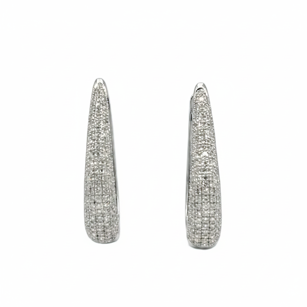 Long Bali with Lab Grown Diamonds in 925 Silver