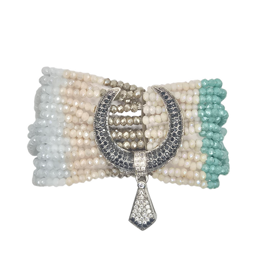 Pastel Czech Beads with a Brooch