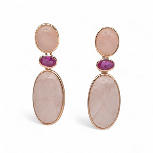 Rosequartz in Silver