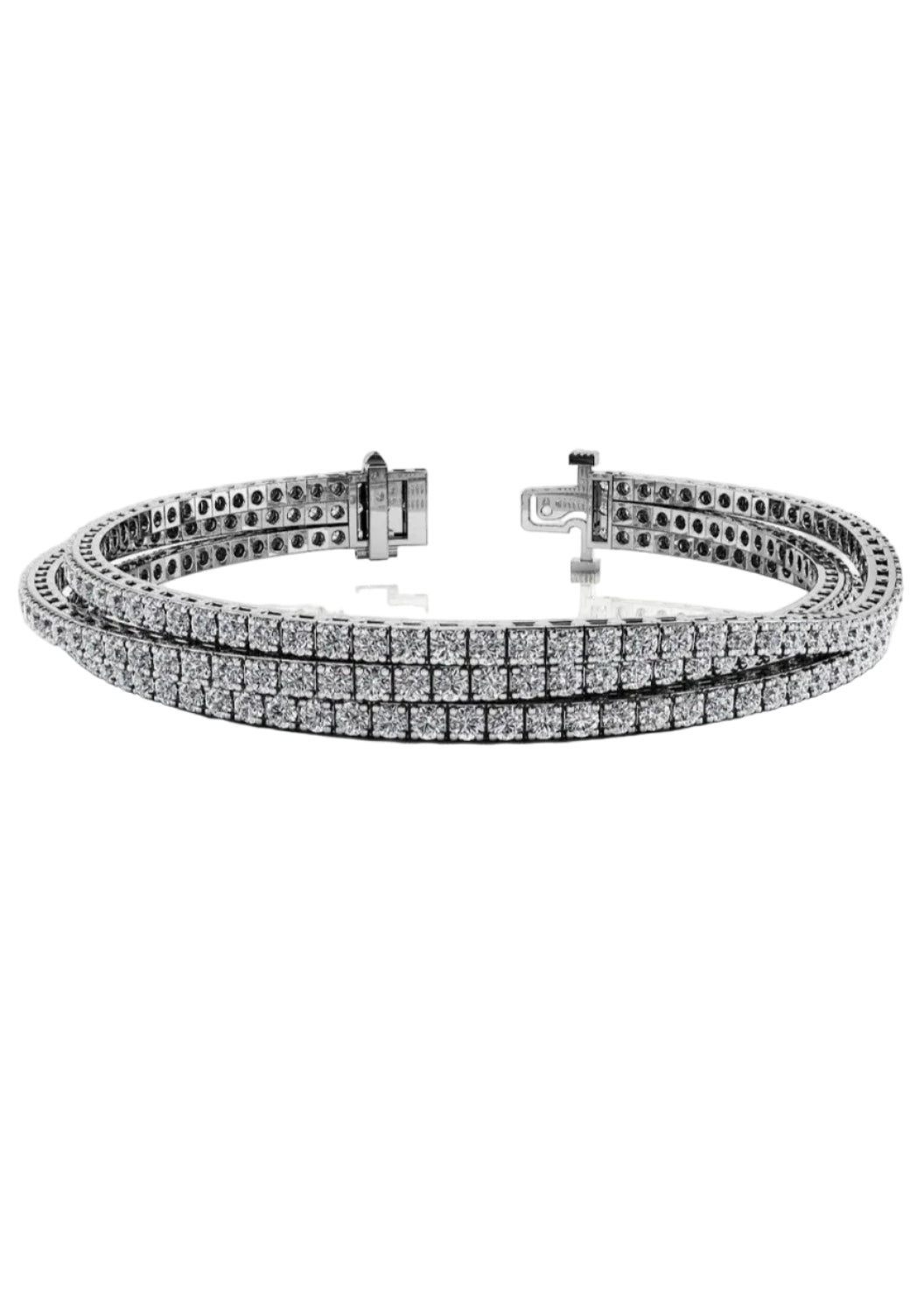 3 Line Tennis Bracelet (2.85mm each) in 925 Silver