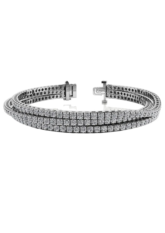 3 Line Tennis Bracelet (2.85mm each) in 925 Silver